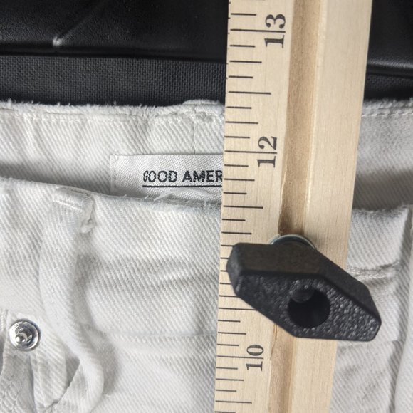 Good American Jeans Women 6 Good Curve White Denim High Rise Straight Ankle - Picture 11 of 16